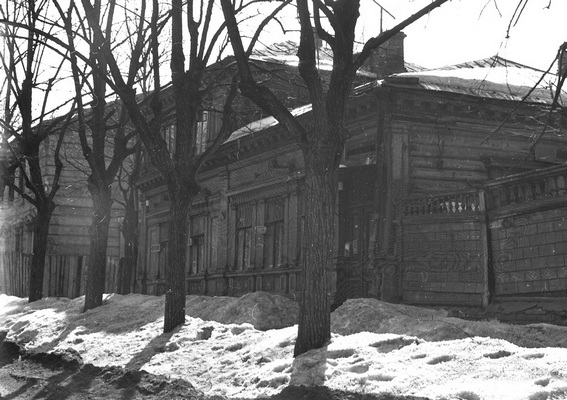 Дома 9-7 по пер. Чернышевского (снесены). Фото конца 1970х.